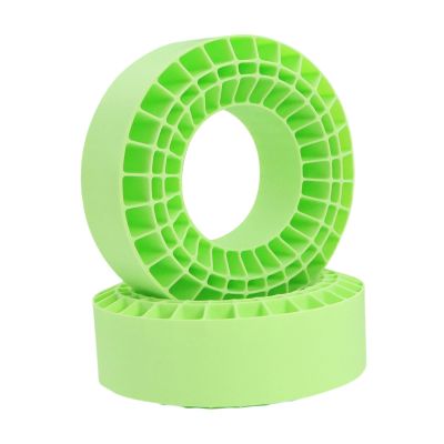 KiBcsLic 2X Tire Inserts for 1/10 RC Crawler Trucks 1 10 Scale Car Accessories Silicone Rubber 1:10 RC Car Part for 146-149mm, Green