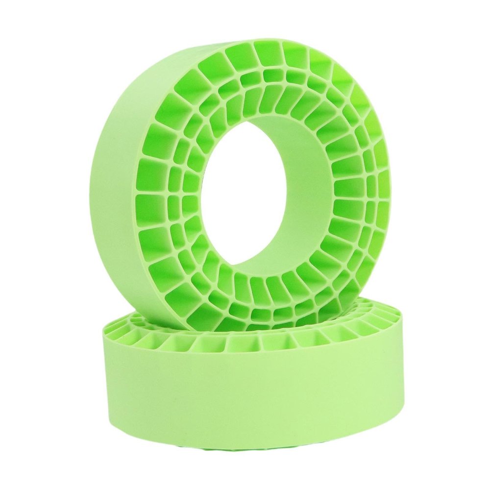 KiBcsLic 2X Tire Inserts for 1/10 RC Crawler Trucks 1 10 Scale Car Accessories Silicone Rubber 1:10 RC Car Part for 146-149mm, Green