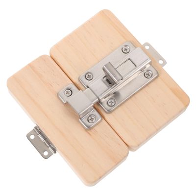 Abaodam Wooden Door Latch Busy Board Part Montessori Sensory for DIY Wooden Lock Accessory Fine Motor Skill Development Learning