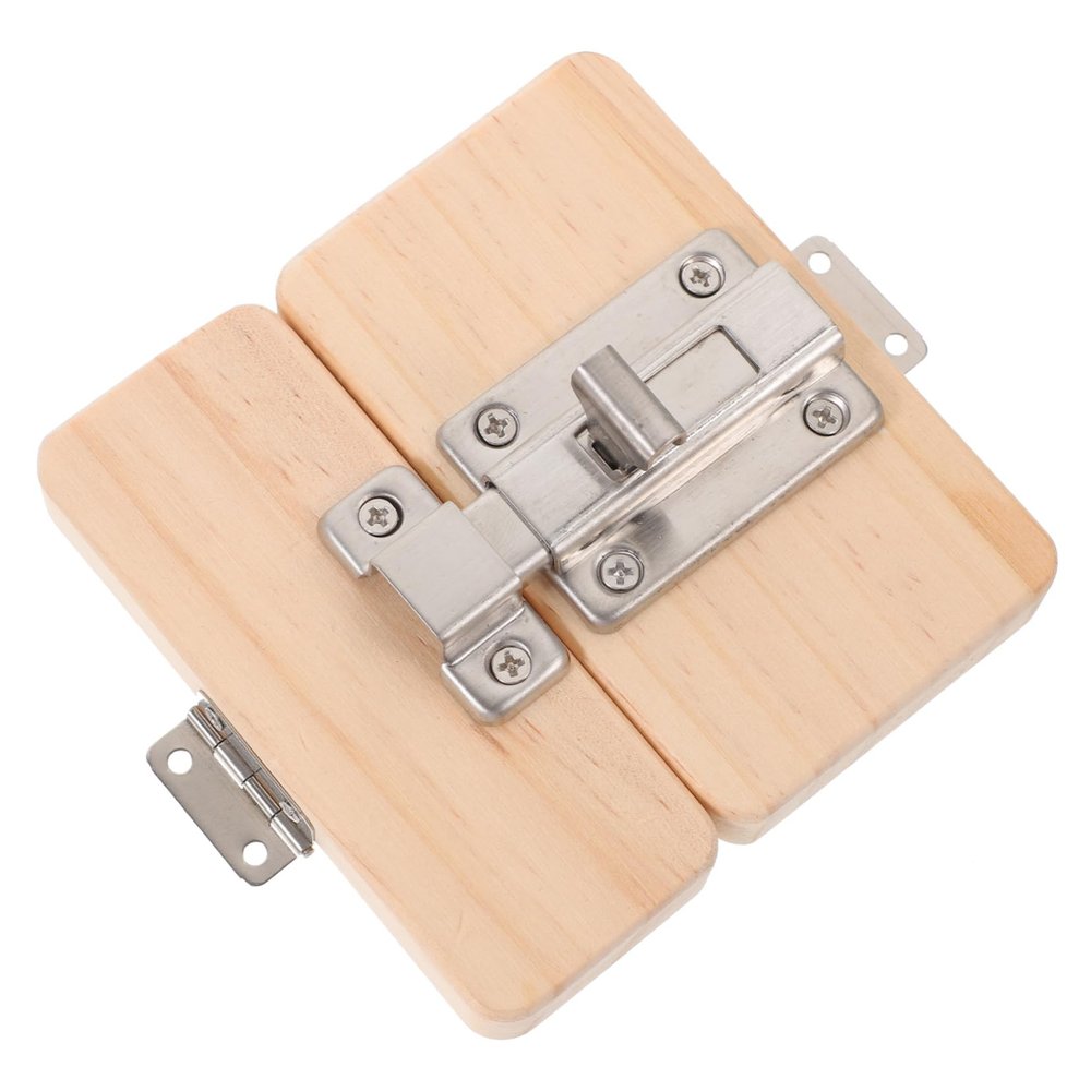 Abaodam Wooden Door Latch Busy Board Part Montessori Sensory for DIY Wooden Lock Accessory Fine Motor Skill Development Learning