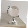 VICASKY 2Pcs Transparent Crystal Globe Miniature Geography Sphere Sculpture Desktop Decor for Office Home Table Display Creative Handicraft Gift view 4