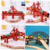 TOYANDONA 2pcs Train Track Bridge with Rounded Edges Railway Accessories for Train Scene Layout and Model Railway Construction view 4