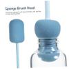 PartyKindom Rotating Sponge Bottle Brush Long Handle for Powerful Cleaning Soft Porous Sponge Non Scratch Bottle Cleaning Tool Carafes Mugs view 4