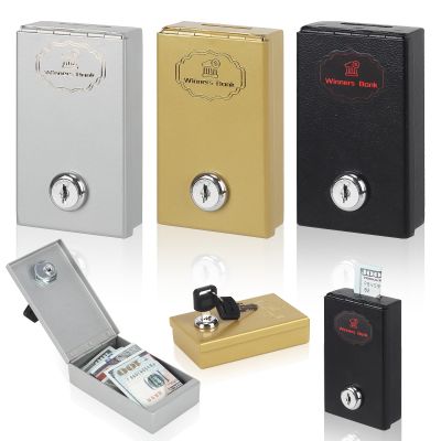 3 Pack Metal Box for Gambler - Winners Bank Portable Safe Casino Money Pocket Sized Cash Box with Key Go Home Money