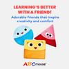 ABCmouse Shapeys Cici Circle Plush Pillow  Soft Two-Tone Blue Learning Buddy for Kids Ages 3+, Circle Shape Recognition, Reading, Snuggling & Geometry Play view 2