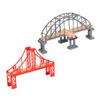 Healifty 2pcs Train Bridge Sturdy Railway Track Accessories Model for Flexible Layout and Play Compatible with Thomas and Other Brands view 1