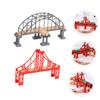 Healifty 2pcs Train Bridge Sturdy Railway Track Accessories Model for Flexible Layout and Play Compatible with Thomas and Other Brands view 4