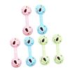 Totority 6Pcs Dumbbell Rattle Educational Grasping Plaything for Newborns Year Old Safe Wrist Strength Trainer Random Color view 1