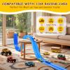 Kimdog Flexible Race Track for Kids - 15Ft Car Track with 4 Vehicle in 1:64 Scale, 4M DIY Car Ramp Roll Up, Play Race Cars for 3 4 5 6 Year Old Boys Girls, Little People Gifts for Birthday Christmas view 3