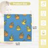 CUPADA Baby Washcloths Flame Design on Blue Muslin Face Towels Soft Absorbent Burp Wash Wipes Towel for Newborn Infant, 5 Pack view 2
