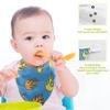 CUPADA Baby Washcloths Flame Design on Blue Muslin Face Towels Soft Absorbent Burp Wash Wipes Towel for Newborn Infant, 5 Pack view 3