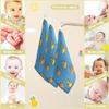 CUPADA Baby Washcloths Flame Design on Blue Muslin Face Towels Soft Absorbent Burp Wash Wipes Towel for Newborn Infant, 5 Pack view 4
