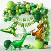 84pcs Forest Dinosaur Birthday Balloon Set Large Aluminum Foil Children's Birthday Party Scene Decoration view 1