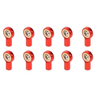 10pcs M2.5 Link Rod Joint Ball End Head Holder for RC Model Car Boat Airplane Trucks Upgrade Parts RC Car Linkage(Red)