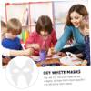 Abaodam 6pcs DIY Paintable White Paper Butterfly Masks Blank for Masquerade Halloween Birthday Party Crafts and Cosplay Creative Face Masks view 3
