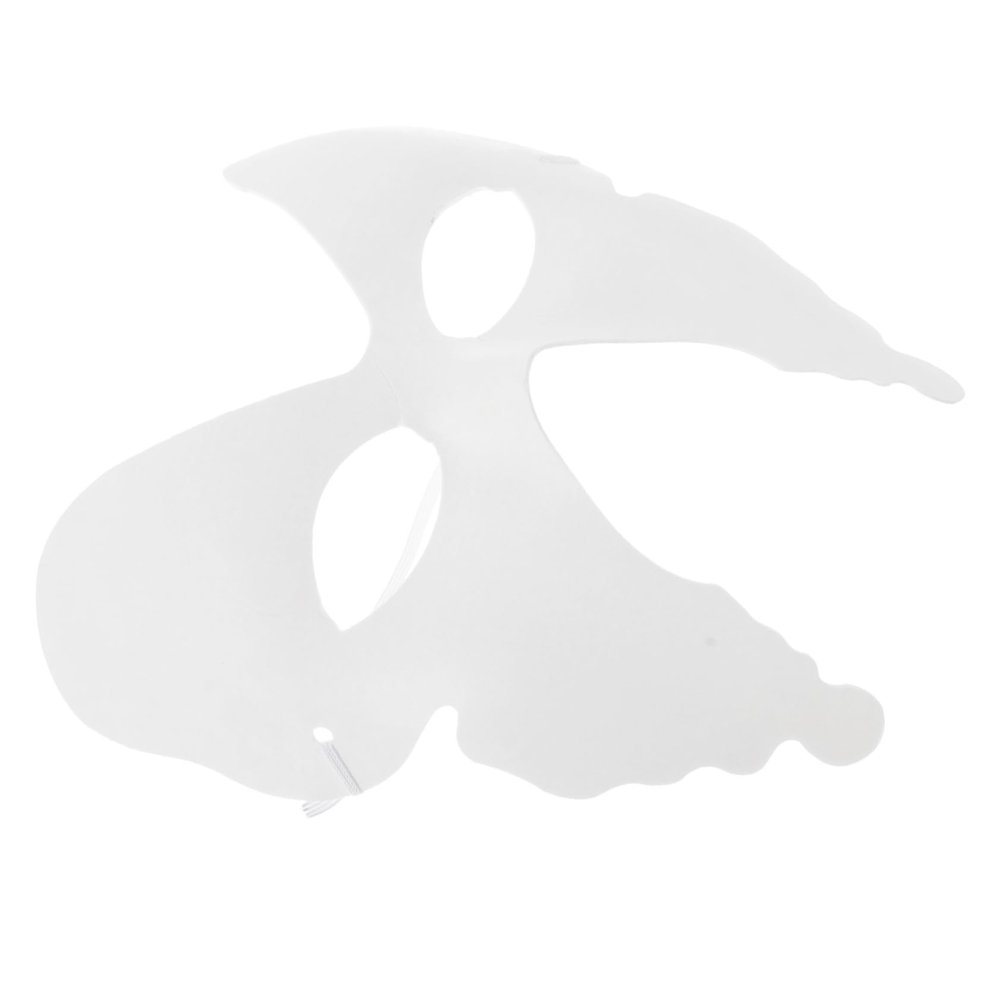 6pcs DIY Paintable Butterfly Paper Masks Blank Plain Handmade Face Masks for Halloween Masquerade Party Crafts and Cosplay Supplies