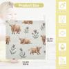 CUPADA Baby Washcloths Farm Cattle Floral Pattern Muslin Face Towels Soft Absorbent Burp Wash Wipes Towel for Newborn Infant, 5 Pack view 2