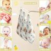 CUPADA Baby Washcloths Farm Cattle Floral Pattern Muslin Face Towels Soft Absorbent Burp Wash Wipes Towel for Newborn Infant, 5 Pack view 4