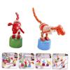 KESYOO 2pcs Wooden Animal Shaped Dinosaur Rocking Natural Cartoon Design Desktop Ornaments Playthings for Boys Random Color view 2