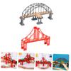Beaupretty 2pcs Train Track Bridge Accessories Educational Plaything for Railway Scene Building Easy Assembly Smooth Surface with Bridge Molding Compatible Expansion for Model Railroad Layout view 2