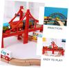 Abaodam 2pcs Train Track Bridges Replacement with Wear Resistant Design Safe Rounded Edges Railway Bridge Accessories for Train Layouts Compatible with Thomas and Other Brands view 2