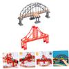 Abaodam 2pcs Train Track Bridges Replacement with Wear Resistant Design Safe Rounded Edges Railway Bridge Accessories for Train Layouts Compatible with Thomas and Other Brands view 4