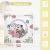 CUPADA Baby Washcloths Muslin Face Towels Animal Floral Frame Design Soft Burp Wipe Towel Absorbent Wash Wipes Infant Newborn Washcloths,3 Pack view 2