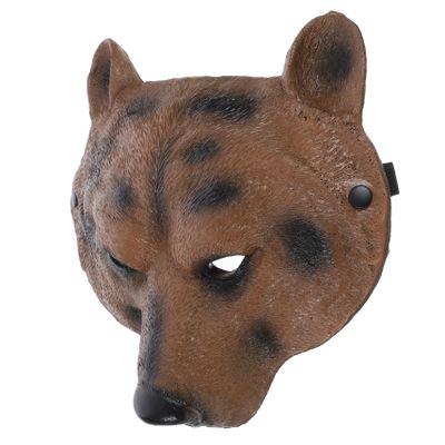 Abaodam Brown Bear Animal Face Mask for Halloween Cosplay Party Lightweight Breathable Half Face Costume Accessory with Elastic Band Comfortable Fit