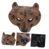 Abaodam Brown Bear Animal Face Mask for Halloween Cosplay Party Lightweight Breathable Half Face Costume Accessory with Elastic Band Comfortable Fit view 3