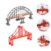 KESYOO 2pcs Train Bridge with Red Gray Viaducts Replacement Railway Track Accessories for Train Scene Layout Easy to Install for Parties and Family Play view 2