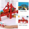 KESYOO 2pcs Train Bridge with Red Gray Viaducts Replacement Railway Track Accessories for Train Scene Layout Easy to Install for Parties and Family Play view 3