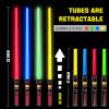 YukiHalu Light Up LED Saber, Light Swords with FX Sound and Realistic Handle, Expandable Sabre for Halloween Dress Up Parties Birthday Christmas Galaxy War Fighters (Green) view 2