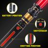 YukiHalu Light Up LED Saber, Light Swords with FX Sound and Realistic Handle, Expandable Sabre for Halloween Dress Up Parties Birthday Christmas Galaxy War Fighters (Green) view 3