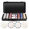 SLOWPLAY Nash 14g Clay Poker Chip Set for Texas Hold'em, 300 PCS [Blank Chips - White Gold Edition] Features a Premium Case with Durable German Polycarbonate Shell view 1