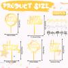 150pcs Gold Happy Birthday Cake Toppers Bulk Mirror Acrylic Cupcake Topper Double-Sided Dessert Decorations for Girls Women's Happy Birthday Sign for Cake Side Cupcake Decorations Party Supplies view 2