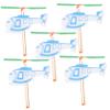 Abaodam 5Pcs Rubberband Powered Helicopter Glider Aircraft Models for Educational Outdoor Flying to Enhance Imagination and Practical Skills Birthday Gift view 1