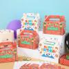 12 Pcs Street Theme Birthday Party Supplies Cookie Theme Cartoon Friends Party Treat Boxes Street Red Brick Wall Goodie Gift Boxes for Kid Boys Girls Green Monster Birthday Baby Shower Decoration view 4