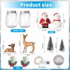 Chunful 2 Pack Christmas Craft Kits for Kids, Mason Jar Kit with Accessories for DIY Holiday Party Supplies, Art and Craft Projects Ornament Kits Winter Xmas Activities Christmas Party Favor Gifts view 2