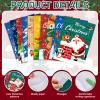 30 Sets Christmas Notepads with Pens Merry Christmas Mini Notebooks Colorful Xmas Ballpoint Pens Santa Snowman Pocket Notebook for Winter Xmas Party Home Staff Teacher Coworker School Office Gifts view 3