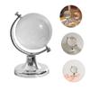 Abaodam 2Pcs Crystal Globe Desktop World Map Ornaments Transparent Rotating Globe Statues for Office Home Decor Table Decoration Gift view 3
