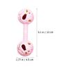 Beaupretty 6Pcs Baby Rattle Toys for Newborns 012 Months, Infant Hand Rattles with Easy-Grip Dumbbell Shape, Non-Toxic Early Sensory Toys, Random Colors view 2