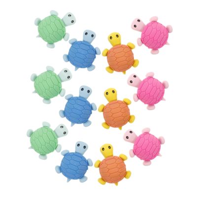 Abaodam 24Pcs Cartoon Tortoise Erasers for Pencil Erasers with Fun Animal Design Easy to Use for School Homework and Office Classroom Rewards and Gifts Random Color