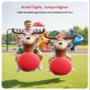 QPAU Inflatable Reindeer Hopper Bouncy Toy 2PCS with Fabric Cover & Pump, Ride On Toys for Kids 5+ & Adults, Christmas Reindeer Inflatable Animal Bouncer, Outdoor Play view 3