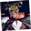 Toddmomy Gold Ox Horn Lightweight Breathable Party Accessory for Halloween Carnival Cosplay Unisex with Elastic Band for Comfortable Fit view 3