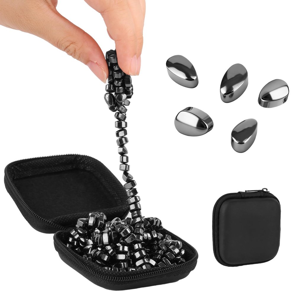 360pcs Fidget Toys, Magnetic Balls, Stocking Stuffers for Men Teen Boys Gift, Sensory Toys, Desk Fidget Toys for Office Stress, Anxiety Relief, Cool Gadget Sensory Stones for Gifts