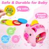 Musical Piggy Toys for 1 Year Old Girl Gift, Piggy Bank with Educational Number, Color, Animal Coin for Baby Interactive Toy 6-12-18 Month, Christmas 1st Birthday for 7 8 9 10 Month Old Girl Boy view 2
