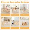 HONEY JOY Pikler Wooden Arch Climber, Montessori Sensory Table for Kids w/Foldable Storage Bin, Baby Rocker Ladder Play Gym, Toddler Climbing Toys Indoor, Learning Gift for Kids (31.5  18.5  16) view 3