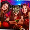 Abaodam Gold Ox Horn Lightweight Breathable Half Face Costume Mask for Halloween Party Cosplay Unisex Elastic Band view 4