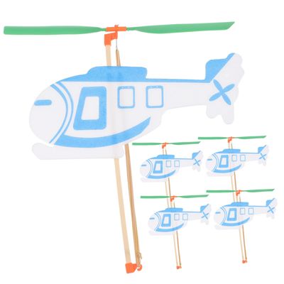 CIYODO 5Pcs Rubber Band Powered Helicopter for Creative Flying Glider Models Educational Aircraft Kits for Outdoor Play and Parent Interaction
