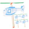 CIYODO 5Pcs Rubber Band Powered Helicopter for Creative Flying Glider Models Educational Aircraft Kits for Outdoor Play and Parent Interaction view 1